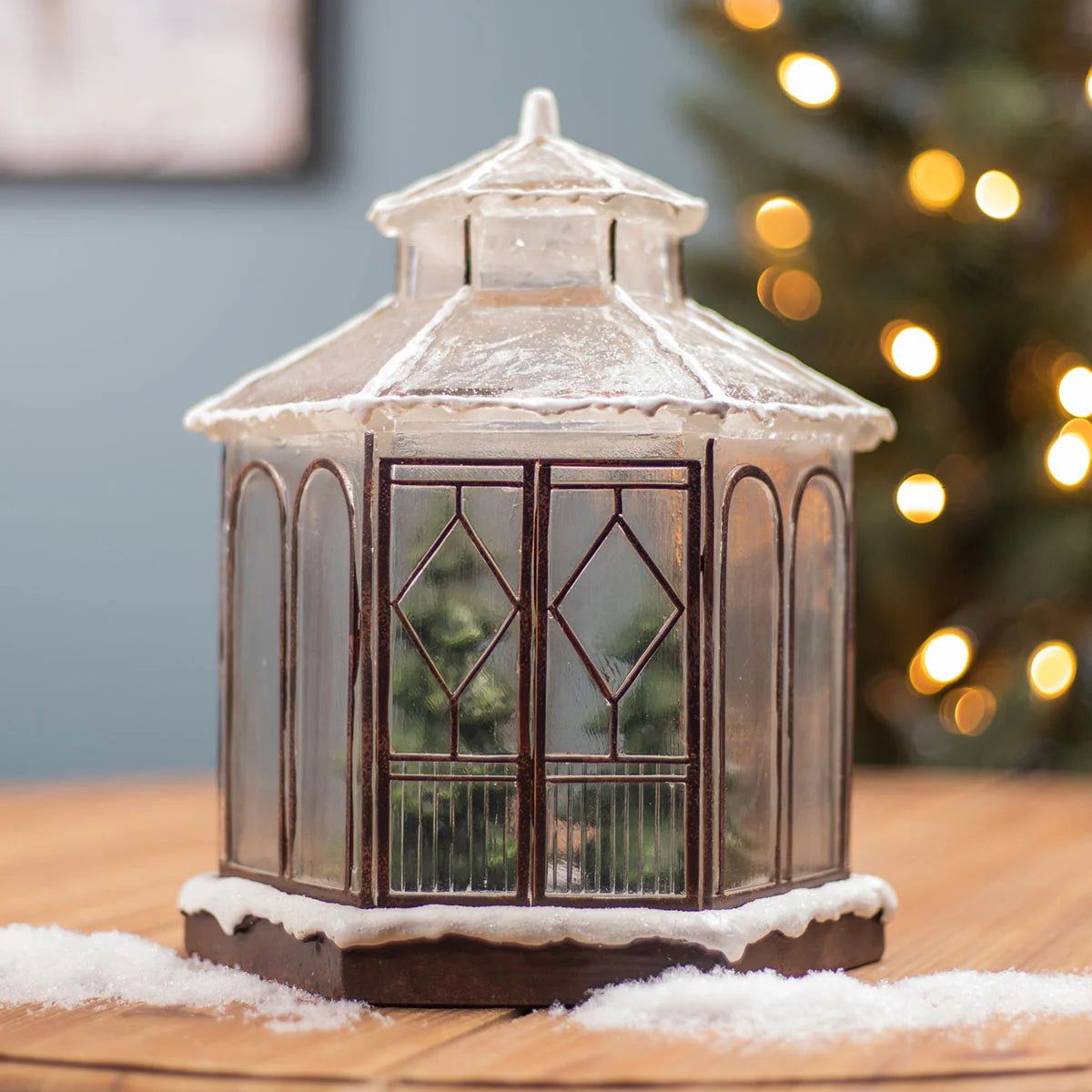 LED Snowy Gazebo Tabletop Decor